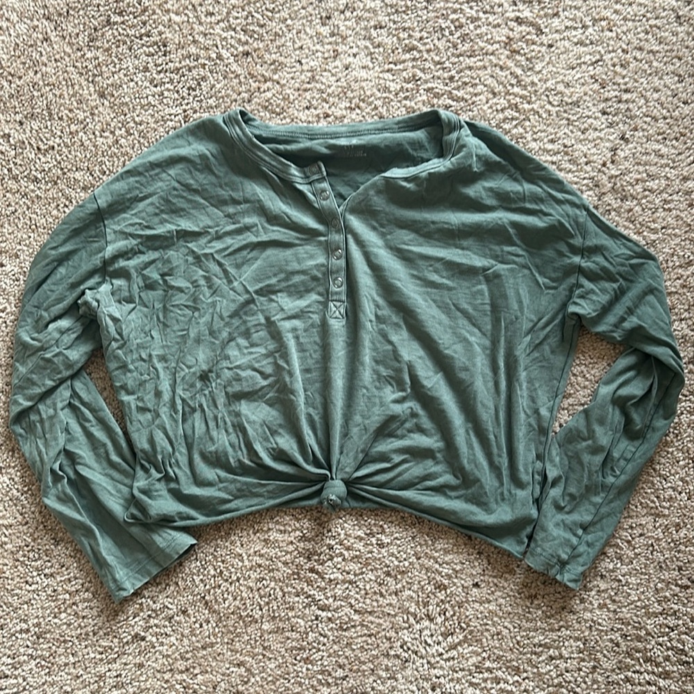 Aerie green long sleeve — Small